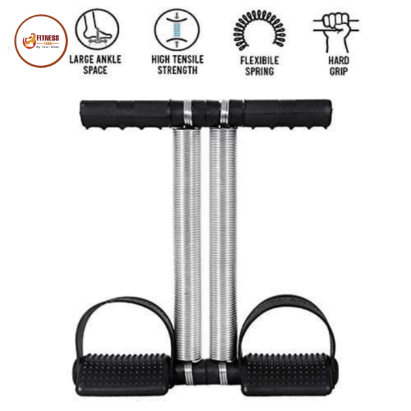 Tummy Trimmer Double Spring Foot Pedal Resistance Band Elastic Sit-up Pull Rope Yoga Fitness Gym – Elastic Pull Ropes